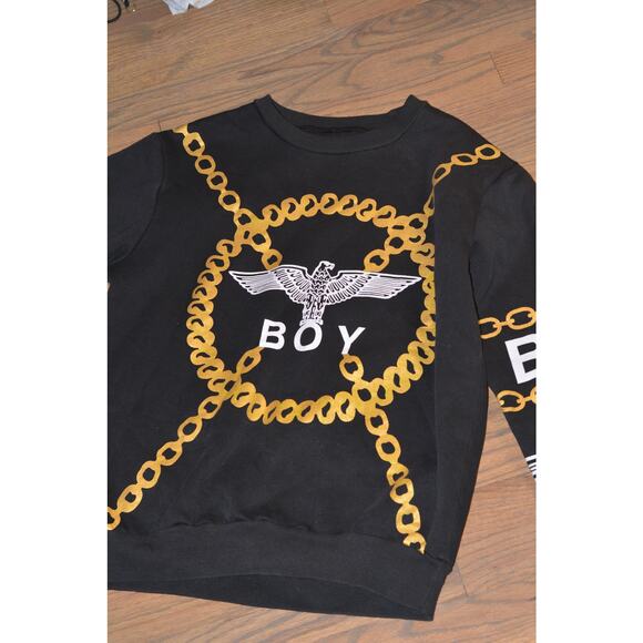 Boy London Black and Gold Chain Print Sweatshirt - Picture 2 of 7